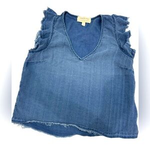 Cloth & Stone Top Women  Faux Denim Size S